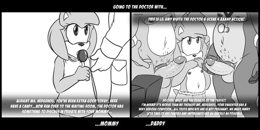 5_fingers accessory age_difference ambiguous_gender anthro anthro_on_anthro bad_parenting balls biped camera candy clothed clothing coat cock_ring daddy_kink dessert dialogue doctor dress duo erection faceless_ambiguous faceless_character faceless_male female fingers flat_chested food fully_clothed genitals group hair hand_on_head humanoid_genitalia humanoid_penis jewelry lab_coat larger_male licking lollipop looking_at_another looking_up making_porn male male/female masturbation multiple_scenarios navel nervous nipples nude older_male panties penile penile_masturbation penis penis_accessory penis_jewelry porn_dialogue pubes recording simple_background size_difference slightly_chubby smaller_female standing text tongue tongue_out topless topwear underwear video_camera white_background young young_anthro younger_female aval0nx sega sonic_the_hedgehog_(series) amy_rose eulipotyphlan hedgehog mammal 2018 2:1 english_text greyscale monochrome multiple_images daughter_(lore) father_(lore) father_and_child_(lore) father_and_daughter_(lore) incest_(lore) parent_(lore) parent_and_child_(lore) parent_and_daughter_(lore)