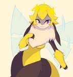 anthro black_body breasts eyelashes female hair insect_wings solo wings yellow_body sheor solo_farming_in_the_tower queen_poisonous_honeybee_(solo_farming_in_the_tower) arthropod bee hymenopteran insect poison_honeybee_(solo_farming_in_the_tower) 2023 hi_res tagme