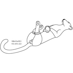 animal_genitalia balls bound eyes_closed feral feral_bondage genitals long_tail lying male on_back resting sheath simple_background sleeping solo tail white_background urbanhermit mammal mustelid musteline true_musteline weasel 1993 1:1 black_and_white dated monochrome