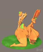 anthro big_breasts big_butt big_ears breasts butt female grass huge_breasts huge_butt plant solo wide_hips gravvure peach_(gravvure) lagomorph leporid mammal rabbit 3d_(artwork) 3d_animation absurd_res animated digital_media_(artwork) hi_res no_sound short_playtime turntable_(animation) webm