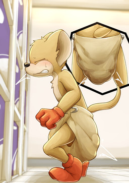 4_fingers abdl adult_diaper aisle anthro belly big_ears black_nose blush bodily_fluids brown_arms brown_back brown_body brown_butt brown_ears brown_face brown_fur brown_inner_ear_fluff brown_legs brown_neck brown_tail brown_torso brown_tuft butt butt_close-up butt_focus butt_shot ceiling chest_tuft clenched_teeth close-up cloth_diaper clothed clothing concentrating concentration crouching cutaway detailed_background diaper diaper_fetish diaper_shopping emanata excessive_feces eyes_closed feces fingers fist flash_emanata floor footwear full_diaper fur fur_tuft glistening glistening_clothing glistening_footwear glistening_gloves glistening_handwear glistening_nose glistening_safety_pin glistening_shoes gloves grey_safety_pin grunting handwear head_tuft humanoid_hands hyper hyper_feces hyper_mess hyper_soiling inner_ear_fluff inside male mouse_tail multicolored_body multicolored_ears multicolored_face multicolored_fur multicolored_torso package pantsless pantsless_anthro pantsless_male pooping raised_tail red_clothing red_footwear red_gloves red_handwear red_shoes rodent_tail safety_pin sagging_diaper shirtless shirtless_anthro shirtless_male shoes shopping side_view soiled_diaper soiling soiling_diaper solo supermarket sweat sweatdrop swollen_diaper tail tan_belly tan_body tan_chest tan_diaper tan_face tan_fur tan_inner_ear tan_muzzle tan_snout tan_throat tan_torso tan_tuft teeth tile tile_floor tremble_spikes tuft unclean_diaper used_diaper using_diaper wall_(structure) wearing_diaper white_ceiling white_floor white_wall endoudouhu marmaduke_mouse mammal mouse murid murine rodent absurd_res colored digital_drawing_(artwork) digital_media_(artwork) hi_res