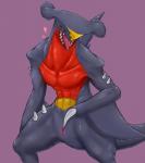 animal_genitalia claws cloaca front_view genitals heart_symbol looking_at_viewer male open_mouth presenting presenting_cloaca sharp_teeth simple_background solo standing teeth tongue tongue_out 717_sabata nintendo pokemon garchomp generation_4_pokemon pokemon_(species) 2017 hi_res