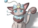 female feral ribbons simple_background sitting solo white_background yuumisocute league_of_legends riot_games tencent yuumi_(lol) domestic_cat felid feline felis mammal ragdoll_cat 4:3 hi_res