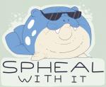 ambiguous_gender eyewear fangs feral humor solo sunglasses teeth text stapledslut nintendo pokemon generation_3_pokemon mammal marine pinniped pokemon_(species) spheal meme reaction_image