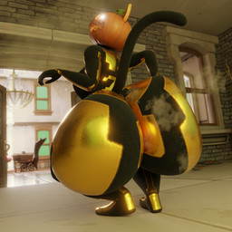 anthro big_butt bodily_fluids butt butt_focus cat_tail crouching female food for_a_head fruit huge_butt looking_at_viewer looking_back musk plant presenting pumpkin pumpkin_head rear_view solo sweat maximumuwu epic_games fortnite spice_(fortnite) felid feline mammal object_head 1:1 3d_(artwork) blender_(artwork) digital_media_(artwork) hi_res tagme
