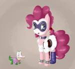 blue_eyes bow_(feature) bow_tie clothing dress duo female feral fur hair long_hair looking_at_viewer makeup male mask open_mouth pink_body pink_fur pink_hair purple_eyes simple_background smile suit 239asd batman_(series) dc_comics friendship_is_magic hasbro my_little_pony gummy_(mlp) harley_quinn pinkie_pie_(mlp) the_joker alligator alligatorid crocodilian earth_pony equid equine horse mammal pony reptile scalie crossover hi_res