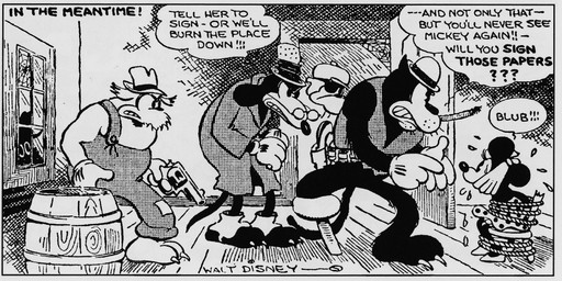 4_fingers anthro ball_and_chain barefoot bottomwear chain chair claws clothed clothing coat dialogue eyewear feet female fingers floppy_ears footwear furniture glasses gloves group gun handgun handwear hat headgear headwear inside male outside overalls pegleg pitchfork ranged_weapon restrained revolver rope shoes sitting standing teeth text toes tools top_hat topwear weapon walt_disney_(artist) win_smith disney public_domain mickey_mouse minnie_mouse pegleg_pete pete_(disney) sylvester_shyster uncle_mortimer canid canine canis domestic_cat domestic_dog felid feline felis mammal 1930 20th_century absurd_res ancient_art black_and_white comic english_text hi_res monochrome signature