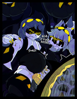 abdominal_bulge accessory angry big_butt big_penis bite biting_lip black_body black_clothing black_legwear black_thigh_highs blush blush_lines bodily_fluids bound bow_ribbon breeding_slave butt claws clenched_teeth clothing colored_nails complaining cum cum_in_ass cum_inflation cum_inside deep_penetration dominant dominant_female dripping drooling duo egg egg_insertion fangs female female/female feral finger_claws flat_chested genital_fluids genitals grey_hair groan gynomorph hair hazard_stripes headband holding_leg humping inflation intersex intersex/female large_penetration leaking_precum leg_markings legwear machine markings melting nails nude oviposition penetration penis pigtails precum precum_drip profanity pubes restrained restrained_arms restrained_by_tentacles restrained_legs rumbling_stomach saliva saliva_drip screen screen_face sex sharp_teeth short_hair simple_background snout socks_(marking) stockings stripes submissive submissive_gynomorph submissive_intersex swelling teeth tentacle_penetration tentacle_sex tentacles thick_thighs thigh_highs throbbing throbbing_penis tongue twintails_(hairstyle) uncomfortable upset vein veiny_penis white_body wide_hips yellow_eyes yellow_nails yellow_penis crowbahrz glitch_productions murder_drones absolute_solver eldritch_j_(murder_drones) v_(murder_drones) arthropod centipede disassembly_drone eldritch_abomination humanoid myriapod robot robot_humanoid digital_drawing_(artwork) digital_media_(artwork) hi_res