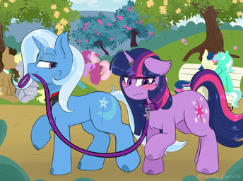 alicorn_amulet bdsm bench bow_tie collar female female/female feral group horn horn_jewelry horn_ring jewelry leash male male/female park_bench petplay plant ring_(jewelry) roleplay tree wings candy_dem0n friendship_is_magic hasbro my_little_pony mythology berry_punch_(mlp) bonbon_(mlp) cheerilee_(mlp) derpy_hooves_(mlp) doctor_whooves_(mlp) lyra_heartstrings_(mlp) trixie_(mlp) twilight_sparkle_(mlp) earth_pony equid equine horse mammal mythological_creature mythological_equine pegasus pony unicorn hi_res