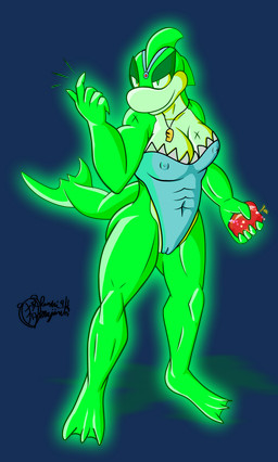 abs anthro apple beckoning caffe_verona_texture camel_toe clothing female food fruit gesture glowing glowing_body green_body holding_object muscular muscular_female nipple_outline one-piece_swimsuit plant scar solo swimwear whistle_(object) lendri_mujina neopets fan_character ranbina_luz glowing_neopet jetsam_(neopets) neopet_(species) 2023 absurd_res alpha_channel dated digital_media_(artwork) hi_res medibang_paint_(artwork) signature