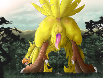 2008 animal_genitalia animal_penis anus ass_up avian backsack balls beak bent_over black_sclera blush butt chocobo claws cum cum_drip cum_on_ground cyan_eyes day detailed_background digital_media_(artwork) dripping feathers feral final_fantasy forest grass looking_at_viewer looking_back male narse open_mouth orange_beak outside penis presenting presenting_hindquarters rear_view saliva sky solo square_enix standing tapering_penis toe_claws tongue tree video_games yellow_feathers

Rating: Explicit
Score: 15
User: Strongbird
Date: April 14, 2016