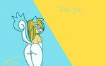 anthro bottomless butt clothed clothing eyewear female genitals glasses open_mouth presenting presenting_hindquarters pussy shirt solo tail topwear jaed nintendo pokemon paige_the_pachirisu generation_4_pokemon pachirisu pokemon_(species) 16:10 absurd_res hi_res widescreen