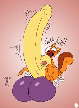 abdominal_bulge ambiguous_penetration anthro bar_emanata belly big_breasts blush bodily_fluids breasts buckteeth countershade_belly countershade_breasts countershade_tail countershading cum curvy_figure dildo emanata eyelashes female flash_emanata fur genital_fluids hourglass_figure hyper hyper_abdominal_bulge hyper_dildo logo looking_pleasured nipples notched_ear orange_body orange_fur penetration sex_toy solo spherical_breasts tail teeth text thick_thighs thatdawgmurray disney kiff_(series) kiff_chatterley mammal rodent sciurid tree_squirrel aliasing artist_logo artist_name digital_media_(artwork) english_text hi_res signature
