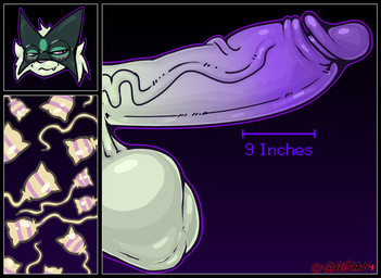 ambiguous_fluids anthro balls big_balls big_penis black_border blush bodily_fluids border chart cum description eyewear fertility_analysis foreskin genital_fluids genital_shot genitals glasses male penis penis_shot presenting presenting_penis purple_penis round_glasses saggy_balls smug solo sperm_cell unusual_bodily_fluids unusual_cum unusual_genital_fluids velvetdraw nintendo pokemon fan_character stefan_(stefan_bestus) felid feline generation_9_pokemon mammal meowscarada pokemon_(species) hi_res