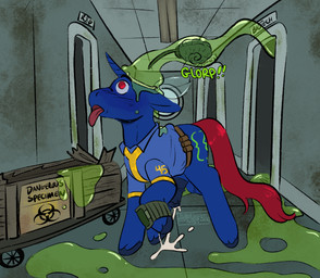 alternate_universe balls brain brain_removal bunker ejaculation erection feral genitals horn male open_head open_skull organs orgasm penis slime solo tentacles vault_suit jrodslammer fallout fallout_equestria friendship_is_magic hasbro microsoft my_little_pony mythology bin_shift equid equine mammal mythological_creature mythological_equine unicorn hi_res