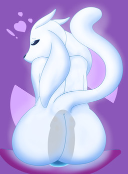 anal anthro bulge detailed_bulge follow_up genital_outline glowing long_ears looking_pleasured male male/male penis_outline white_body tulipfox21 microsoft ori_(series) xbox_game_studios ori_(ori) guardian_spirit hi_res
