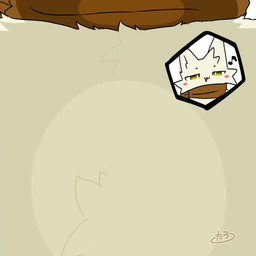 ambiguous_anthro ambiguous_gender anthro brown_pawpads brown_scarf cheek_tuft circle_eyebrows close-up cutaway cute_fangs expression_cutaway eyebrows facial_tuft fangs fluffy fluffy_tail front_view fur hug hugging_viewer kemono looking_at_viewer monotone_body monotone_fur monotone_tail mostly_nude mostly_nude_ambiguous mostly_nude_anthro musical_note musical_symbol open_:3 open_mouth open_smile orange_eyes pawpads pupils scarf scarf_only smile solo symbol tail tan_body tan_ears tan_fur tan_inner_ear tan_tail teeth tuft white_pupils tontaro naa-kun_(tontaro) felid feline mammal 1:1 2025 2d_animation animated colored digital_media_(artwork) frame_by_frame no_sound short_playtime signature video
