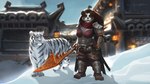 anthro female snow weapon shadoca blizzard_entertainment warcraft bear felid mammal pandaren pantherine tiger absurd_res hi_res