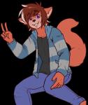 5_fingers anthro blush clothed clothing female fingers flat_chested fur hair humanoid_hands long_tail looking_at_viewer shilly simple_background smile solo tail tomboy transparent_background queenkami mammal rodent sciurid 2019 alpha_channel digital_media_(artwork)