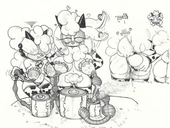 animal_print animal_print_bikini anthro anus areola big_breasts big_butt bikini bodily_fluids breast_milking breasts butt butt_grab clothed clothing cow_print cow_print_bikini duo ear_piercing ear_ring female fingers fur genital_fluids genitals hand_on_butt hooved_fingers hooves horn lactating machine mature_female milk milking_machine nipples nude pattern_bikini pattern_clothing pattern_swimwear piercing pubes ring_piercing swimwear topless two-piece_swimsuit vaginal_fluids vulva wool_(fur) trineofflames idw_publishing sega sonic_the_hedgehog_(comics) sonic_the_hedgehog_(idw) sonic_the_hedgehog_(series) lanolin's_mother_(sonic) lanolin_the_sheep_(sonic) bovid caprine mammal sheep hi_res daughter_(lore) incest_(lore) mother_(lore) mother_and_child_(lore) mother_and_daughter_(lore) parent_(lore) parent_and_child_(lore) parent_and_daughter_(lore)