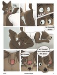 absurd_res anal anthro balls bed bodily_fluids body_hair bottomless brown_body brown_fur butt canid canine canis clothed clothing comic dialogue domestic_dog duo echto english_text father_(lore) father_and_child_(lore) father_and_son_(lore) foreskin fur furniture genital_fluids genitals hi_res humanoid_genitalia humanoid_penis incest_(lore) leaking_precum male male/male mammal nude oral parent_(lore) parent_and_child_(lore) parent_and_son_(lore) penis precum raised_tail reach_around retracted_foreskin rimming sex shirt son_(lore) son_rimming_father tail tank_top text topwear