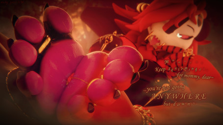anklet anthro bodily_fluids breasts dialogue digit_ring duo feet female gem jewelry macro male micro pawpads paws plantigrade_pawpads ring size_difference sweat sweaty_paws text toe_ring toe_ring_collar toes nicky_goat_(artist) soxf0x_(modeler) nicky_goat wickerbeast 16:9 3d_(artwork) 4k absurd_res digital_media_(artwork) english_text hi_res widescreen