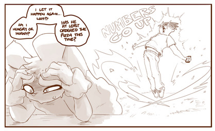 4_fingers 5_fingers anthro ascending big_ears bodily_fluids border bottomwear cellphone charging_up clothed clothing dialogue duo electronics eyebrows fingers floating floppy_ears footwear hair hand_on_head holding_cellphone holding_object holding_phone humor long_ears looking_away male open_mouth pants phone shirt shoes simple_background speech_bubble spiral spiral_eyes star_eyes sweat sweatdrop talking_to_self text thick_eyebrows topless topwear white_background white_border white_text shoutingisfun nintendo pokemon ralph_(shoutingisfun) generation_4_pokemon human lopunny mammal pokemon_(species) 2025 comic english_text one_panel_comic