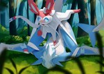 2_penises anal anal_penetration animal_genitalia animal_penis anthro anthro_on_feral anthro_penetrated ass_up bestiality blush bound dominant dominant_feral dominant_male dominant_pokemon duo femboy feral feral_penetrating feral_penetrating_anthro folded forest forest_background genitals hemipenes interspecies josou_seme larger_anthro larger_male larger_penetrated male male/male multi_genitalia multi_penis muzzle_(object) muzzled nature nature_background nude penetration penis piledriver_position pinned pinned_to_ground plant pokephilia raised_tail restrained ribbon_restrained ribbons_(anatomy) sex size_difference small_dom_big_sub smaller_feral smaller_male spread_legs spreading tail tree wrists_to_legs steel_cat nintendo pokemon fiber_(fiberr) eeveelution fish generation_6_pokemon marine pokemon_(species) shark sylveon absurd_res colored digital_drawing_(artwork) digital_media_(artwork) hi_res