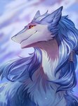 blue_body blue_fur cold feral fur hair long_hair looking_at_viewer male multicolored_body multicolored_fur red_sclera solo two_tone_body two_tone_fur white_body white_fur yellow_eyes zhurzh rixxa_(darksci) sergal hi_res portrait