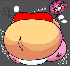 accessory air_inflation anthro belly belly_expansion big_belly big_breasts big_navel big_nipples black_nose body_inflation breast_expansion breasts clothing creaking creaking_belly dress expansion eyelashes female footwear gloves green_eyes groan groaning_belly hair hair_accessory hairband handwear huge_belly huge_breasts huge_navel huge_nipples huge_thighs hyper hyper_belly hyper_breasts hyper_inflation hyper_navel hyper_nipples hyper_thighs immobile inflation motion_lines multicolored_body navel nipple_expansion nipple_outline nipples onomatopoeia outie_navel panties pink_body pink_ears pink_hair pink_tail puffed_cheeks red_clothing red_dress red_footwear red_hairband red_shoes scut_tail shoes short_tail solo sound_effects spherical_inflation tail tan_body tan_inner_ear teeth text thick_thighs thigh_expansion three-quarter_view tight_clothing two_tone_body underwear white_clothing white_gloves white_handwear white_panties white_underwear tdloverx3 sega sonic_the_hedgehog_(series) amy_rose eulipotyphlan hedgehog mammal 2026 cel_shading colored digital_media_(artwork) hi_res shaded signature