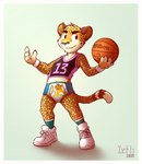 4_fingers anthro ball basketball_(ball) biped border bottomwear claws clothed clothing countershade_face countershade_fur countershading diaper eyebrows fingers footwear fur holding_object male pull-ups_(diaper) shoes socks solo tail underwear wearing_diaper white_border young young_anthro young_male iztli disney the_lion_guard the_lion_king iztli_(iztli) kion_(the_lion_guard) felid jaguar mammal pantherine 2023 hi_res