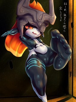 5_toes bamia blush female foot_focus helmet hindpaw human_feet imp japanese_text mask midna orange_eyes paws plantigrade pussy soles solo standing text the_legend_of_zelda toes translated twilight_princess video_games yellow_sclera
Rating: Explicit
Score: 14
User: Juni221
Date: January 23, 2014