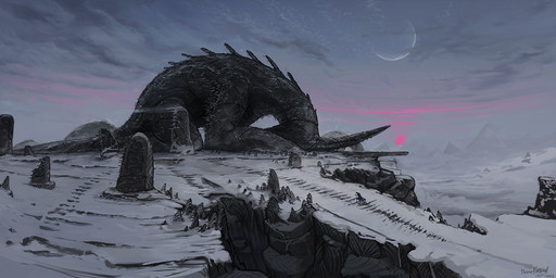 clothed clothing day detailed_background feral moon outside snow sun themefinland mythology phyn dragon mythological_creature mythological_scalie scalie 2022 digital_media_(artwork) hi_res