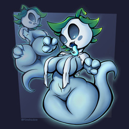 3_fingers big_breasts big_butt blue_body blush blush_stickers breasts butt clothed clothing curvy_figure fangs female fingers floating_hands front_view genitals geometric_background hand_on_butt heart_eyes heart_symbol leaf looking_back navel open_mouth plant presenting presenting_hindquarters pseudo_hair rear_view simple_background solo teeth text tongue tongue_out vulva wide_hips flimshadow electronic_arts plants_vs._zombies popcap_games elemental_creature elemental_humanoid flora_fauna ghost ghost_pepper_(pvz) humanoid plant_humanoid spirit 1:1 2023 artist_name digital_drawing_(artwork) digital_media_(artwork) hi_res