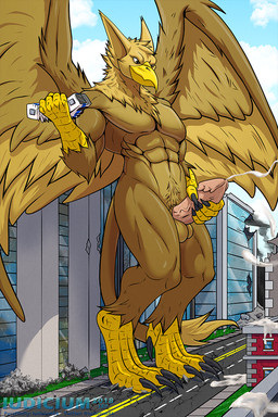 4_toes abs anthro balls beak biceps biped bodily_fluids brown_body building building_destruction city city_background city_crushing city_destruction cityscape claws cum cumshot destruction ejaculation erection feathered_wings feathers feet finger_claws fingers genital_fluids genitals humanoid_genitalia macro macro_anthro macro_male male masturbation muscular muscular_anthro muscular_male nude orgasm outside paws pecs penile penile_masturbation penis rampage solo tail toe_claws toes vehicle vehicle_destruction wings iudicium86 mythology carpo avian gryphon mythological_avian mythological_creature 2:3 hi_res