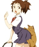 :3 brown_eyes brown_hair clothing daww dry_humping duo eyes_closed female feral hair human_focus not_furry_focus open_mouth ribbons school_uniform short_hair suggestive uniform whiskers orie ghibli the_cat_returns haru_yoshioka domestic_cat felid feline felis human mammal 5:6 digital_drawing_(artwork) digital_media_(artwork)