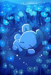 blue_body chibi eyes_closed seuppi mochikuma_(seuppi) bear mammal hi_res tagme