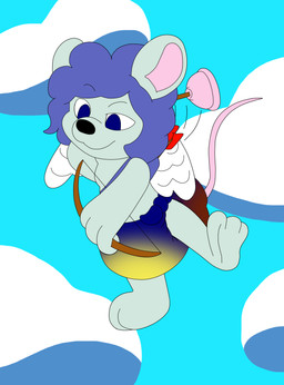 3_toes 4_fingers abdl androgynous anthro arrow_(weapon) belly big_diaper black_nose blue_diaper blue_eyes blue_hair bodily_fluids bow_(weapon) bulging_diaper cloth_diaper clothed clothing cloud cloudy_sky concentrating concentration cupid's_arrow curly_hair detailed_background diaper diaper_bulge diaper_fetish diaper_only eyebrow_through_hair eyebrows feathered_wings feathers feces feet femboy fingers flying full_diaper fur furless_tail genital_fluids green_arms green_belly green_body green_chest green_ears green_face green_feet green_fur green_hands green_legs green_neck green_paws green_snout green_torso hair handpaw hindpaw holding_arrow holding_bow_(weapon) holding_object holding_ranged_weapon holding_weapon holidays iconography long_tail looking_at_another male messy_hair midair motion_lines mouse_ears mouse_tail multicolored_ears path_lines paws pink_inner_ear pink_tail quiver_(object) raised_eyebrow raised_leg raised_tail ranged_weapon reaching_back reaching_for_weapon rodent_ears rodent_tail sagging_diaper shoulder_length_hair sky skyscape soiled_diaper solo suction_cup swollen_diaper tail tied_cloth_diaper tied_diaper tied_knot toes topless translucent translucent_hair unclean_diaper urine used_diaper wavy_hair weapon wearing_diaper wet_diaper white_body white_feathers white_wings wings agumonofalchemy valentine's_day cupid hal_cotta mammal mouse murid murine rodent colored digital_drawing_(artwork) digital_media_(artwork) hi_res nonbinary_(lore)