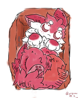 box chest_tuft container feral fur male red_body red_eyes red_fur solo tuft yingxiao domestic_cat felid feline felis mammal 4:5 absurd_res hi_res