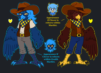 5_fingers adoption after_transformation ambiguous_gender anthro avian_arms avian_feet beak belt belt_buckle bioluminescence biped black_body black_eyes black_feathers black_fur blue_beak blue_body blue_eyebrows blue_eyes blue_feathers blue_fur blue_hair bottomwear brown_body brown_hair buckle claw_fingers claws clothed clothing cowboy_hat dark_body dark_skin duo eyebrows eyelashes feather_hair feather_hands feathered_wings feathers feet female female/ambiguous finger_claws fingers fur glowing group hair hat headgear headwear heart_symbol long_eyelashes looking_at_viewer male male/female pants pseudo_hair pupils scarf scuted_feet scuted_legs scutes shirt simple_background slit_pupils smile solo soul talons text toes topwear transformation trio tuft wings yellow_beak yellow_eyes yellow_sclera 4chan_anon anonymous_artist unknown_artist undertale undertale_(series) undertale_yellow clover_(undertale_yellow) martlet_(undertale_yellow) martlet_(zenith_form) avian bird boss_monster_(undertale) human mammal monster soul_(undertale) digital_drawing_(artwork) digital_media_(artwork) english_text hi_res mother_(lore) mother_and_child_(lore) parent_(lore) parent_and_child_(lore)