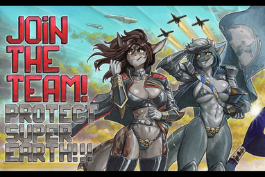 5_fingers abs accessory aircraft airplane anthro armor athletic athletic_anthro athletic_female barbell_piercing belt big_breasts bikini bikini_bottom bikini_top biped black_bars black_bikini black_clothing black_collar black_hair black_jacket black_latex black_legwear black_panties black_swimwear black_thigh_highs black_topwear black_underwear blue_clothing blue_hair boots bottomwear bra bracelet breasts brown_body brown_eyes brown_hair brown_spots buckle camel_toe cape choker cleavage clothed clothed_anthro clothed_female clothing cloud collar countershade_torso countershading curvy_figure day detailed_background dorsal_fin duo ear_piercing ear_ring eyebrows eyelashes facial_piercing female female_anthro fin fin_piercing fingers flag flag_(object) footwear front_view fur furgonomic_piercing furgonomics garter_straps genital_outline gesture glistening gloves gold_(metal) gold_jewelry greaves grey_body grey_clothing grey_hair grey_scales grey_skin grin hair hand_on_head handwear headgear helmet holding_flag holding_object humanoid_hands industrial_piercing jacket jet jewelry latex latex_clothing latex_legwear latex_thigh_highs leather leather_clothing leather_jacket leather_topwear legwear lip_piercing long_hair looking_at_viewer map markings midriff military_uniform multicolored_body multicolored_hair muscular muscular_anthro muscular_female navel necklace nipple_outline non-mammal_breasts non-mammal_navel open_clothing open_jacket open_mouth open_topwear orange_eyes outside panties partially_clothed piercing pose poster ring ring_(jewelry) ring_piercing russian salute scales shark_tail sharp_teeth shoes short_hair skimpy sky smile spots spotted_body spotted_fur standing stockings straps swimwear tail tail_accessory tail_fin tail_jewelry tail_ring tailband tan_body teeth text thick_thighs thigh_highs thong topwear two-piece_swimsuit two_tone_body unconvincing_armor under_boob underwear uniform vehicle warrior white_body white_clothing white_hair wide_hips yellow_eyes zipper ewgengster helldivers diamond_shark helldiver soraya_dax aquatic fish shark 2026 absurd_res english_text hi_res letterbox traditional_media_(artwork)