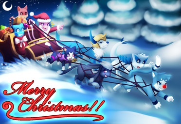 2_tails 4_fingers all_fours anthro arm_markings arms_tied biped black_body black_ears black_fur black_nose black_tail blue_body blue_eyes blue_fur blue_horn blue_nose blue_sky blue_tail bottomless bottomless_anthro bottomless_female bound candy candy_cane christmas_clothing christmas_headwear christmas_outfit christmas_present clothed clothed_anthro clothed_female clothing crescent_moon dessert detailed_background digitigrade dipstick_tail embarrassed evergreen_tree eyelashes female feral fingers food fur fur_markings gesture gift gloves_(marking) group hand_gesture happy hat headgear headwear holidays horn leg_markings legs_tied looking_at_another male markings moon multi_tail multicolored_body multicolored_clothing multicolored_fur multicolored_hat multicolored_headwear multicolored_tail neck_tuft night nude nude_anthro nude_male open_mouth outside pine_tree pink_body pink_ears pink_eyes pink_fur pink_tail plant pointing quadruped raised_tail red_body red_clothing red_eyes red_fur red_hat red_headwear red_nose running santa_hat scared semi-anthro sky sleigh snout snow snowy_tree socks_(marking) star starry_sky tail tail_markings tan_body tan_fur tan_horn teeth text tree tuft two_tone_body two_tone_clothing two_tone_fur two_tone_hat two_tone_headwear two_tone_tail vehicle white_body white_clothing white_fur white_hat white_headwear white_markings white_tail white_tail_tip wrapped_up darkmirage capcom christmas monster_hunter nintendo pokemon artemis_(fellarts) dragonchu_(character) fan_character jem_(hornedproxy) natetheglaceon quetzalli_(darkmirage) scotty_(drascotty) sis_(fyoshi) vava absol assimilative_feline dragonair eeveelution felid feline felyne generation_1_pokemon generation_2_pokemon generation_3_pokemon generation_4_pokemon generation_5_pokemon glaceon hybrid legendary_pokemon lugia lynian mammal mew_(pokemon) pikachu pokemon_(species) quilava samurott 2013 digital_media_(artwork) english_text