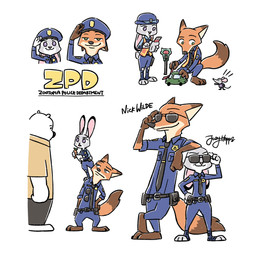 anthro badge black_ears black_nose blue_bottomwear blue_clothing blue_pants blue_shirt blue_topwear bottomwear brown_body brown_ears brown_fur brown_tail carrot_pen carrying_another clothed clothing countershading dipstick_ears dipstick_tail ear_markings ears_down eyewear female female_anthro fur gesture green_eyes grey_body grey_ears grey_fur grey_tail long_tail male male_anthro markings multicolored_body multicolored_ears multicolored_fur necktie on_shoulder orange_body orange_ears orange_fur pants parking_meter pink_inner_ear pink_nose pivoted_ears police police_badge police_uniform purple_eyes salute shirt sunglasses tail tail_markings tan_body tan_countershading tan_fur tan_inner_ear text thick_tail topwear two_tone_body two_tone_fur two_tone_tail uniform vest white_body white_countershading white_fur zpd gumi_(pixiv) disney zootopia judy_hopps nick_wilde bear canid canine european_rabbit fox lagomorph leporid mammal mouse murid murine oryctolagus polar_bear rabbit red_fox rodent true_fox ursine 1:1 absurd_res english_text hi_res