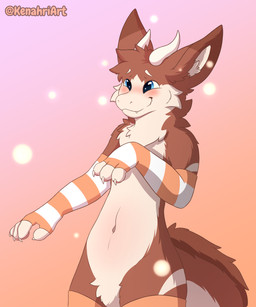 anthro blush femboy fur lights male solo tail warmers kenahri mythology dragon furred_dragon furred_scalie mythological_creature mythological_scalie scalie 5:6 absurd_res hi_res