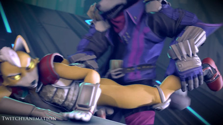 anal anal_penetration anthro anthro_on_anthro armor balls belt black_nose bouncing_balls bouncing_butt bouncing_penis butt clothing duo erection eye_patch eyewear footwear from_behind_position fur gauntlets genitals gloves glowing glowing_eyes green_eyes grey_body grey_clothing grey_fur grey_topwear hair handwear interspecies jacket kerchief leg_grab looking_down looking_up male male/male male_penetrated male_penetrating male_penetrating_male open_mouth pauldron penetration penis purple_clothing purple_topwear red_clothing red_footwear scar sex sharp_teeth shoes spread_legs spreading tan_balls tan_body tan_fur tan_hair tan_penis teeth topwear vest white_clothing white_gloves white_handwear yellow_body yellow_fur twitchyanimation warfaremachine_(modeler) nintendo star_fox fox_mccloud warfare_fox wolf_o'donnell canid canine canis fox mammal wolf 16:9 3d_(artwork) 3d_animation animated digital_media_(artwork) hi_res high_framerate loop no_sound short_playtime source_filmmaker_(artwork) video widescreen