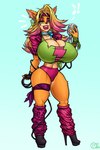 anthro big_breasts boots breasts cleavage clothed clothing female footwear high_heeled_boots high_heels huge_breasts looking_at_viewer shoes solo thick_thighs wide_hips raiouart activision crash_bandicoot_(series) tawna_bandicoot bandicoot mammal marsupial 2:3 absurd_res hi_res