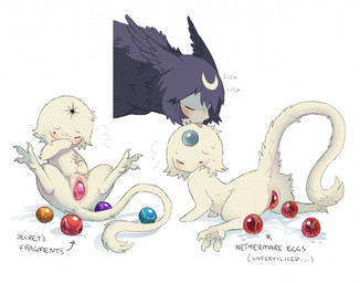 4_toes blue_body blue_feathers blue_gem blue_hair bodily_fluids crescent_moon_(marking) duo egg eyes_closed facial_markings feathered_ears feathers feet female feral forehead_gem forehead_markings fur gem genital_fluids genitals hair head_lick head_markings highlights_(coloring) humanoid_genitalia humanoid_vulva licking licking_another lying markings moon_(marking) object_from_pussy object_in_pussy on_front one_eye_closed oviposition pink_gem pink_tongue purple_gem red_egg red_gem simple_background sitting tail tan_body tan_fur tan_tail toes tongue vaginal_fluids vulva white_background white_body white_fur yellow_gem jejejunum european_mythology greek_mythology mythology secret_(jejejunum) whisper_(jejejunum) avian harpy monster mythological_avian mythological_creature nethermare spirit 2025 digital_drawing_(artwork) digital_media_(artwork) hi_res