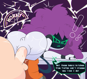 angry angry_sex anus bodily_fluids butt dialogue duo exclamation_point faceless_character faceless_human faceless_male female female_focus female_penetrated genital_fluids genitals hair human_on_humanoid human_penetrating human_penetrating_humanoid humanoid_penetrated interspecies machine male male/female male_penetrating male_penetrating_female not_furry penetration penile penile_penetration penis penis_in_vagina profanity purple_hair screen screen_face sex solo_focus text vaginal vaginal_fluids vaginal_penetration vulva mrcbleck chaz_dono_and_friends maase human humanoid mammal robot robot_humanoid 2021 absurd_res english_text hi_res