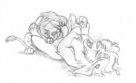 black_and_white chris_mckinley disney eye_contact feline fellatio feral gay kovu lion male monochrome open_mouth oral oral_sex penis sex simba sketch the_lion_king
Rating: Explicit
Score: 6
User: xes
Date: November 26, 2012