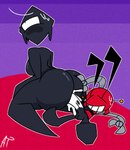 1_eye 2_antennae anal anal_penetration antennae_(anatomy) anthro anthro_on_bottom anthro_penetrating anthro_penetrating_female anthro_penetrating_humanoid balls bed big_breasts black_antennae black_balls black_body black_breasts black_butt black_eyes black_legs black_penis black_skin black_stripes blush blush_stickers bodily_fluids body_part_in_ass breasts butt butt_grab cum cum_from_ass cum_in_ass cum_inside cum_on_own_penis cum_on_penis cum_on_self cum_splatter duo erection eyes_closed female female_humanoid female_on_anthro female_on_top female_penetrated floating_head furniture genital_fluids genitals glistening glistening_butt grey_arms hand_on_butt holding_butt humanoid_genitalia humanoid_on_anthro humanoid_on_top humanoid_penetrated humanoid_penis kneeling larger_female larger_humanoid larger_penetrated looking_pleasured looking_up lying male male/female male_anthro male_on_bottom male_on_humanoid male_penetrating male_penetrating_female male_penetrating_humanoid nude nude_female nude_humanoid on_back on_bed on_bottom on_top outline penetration penile penile_penetration penis penis_in_ass red_bed_sheet red_body red_skin sex size_difference smaller_anthro smaller_male smile striped_body stripes sweat teeth thick_thighs white_blush white_outline wide_hipped_female wide_hipped_humanoid wide_hips littleprick08 prisma_(fr0gv0re) suavo_(littleprick08) ant arthropod humanoid hymenopteran insect robot_anthro shape_head 2024 digital_drawing_(artwork) digital_media_(artwork) hi_res signature